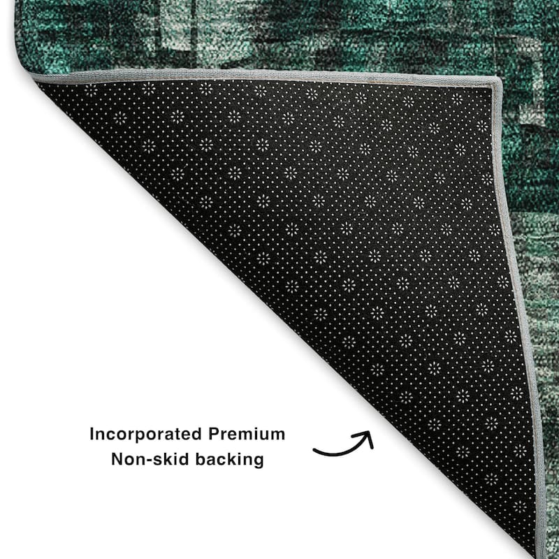 Premium Washable Super Soft Ombre Mosaic Mayfield Rug
