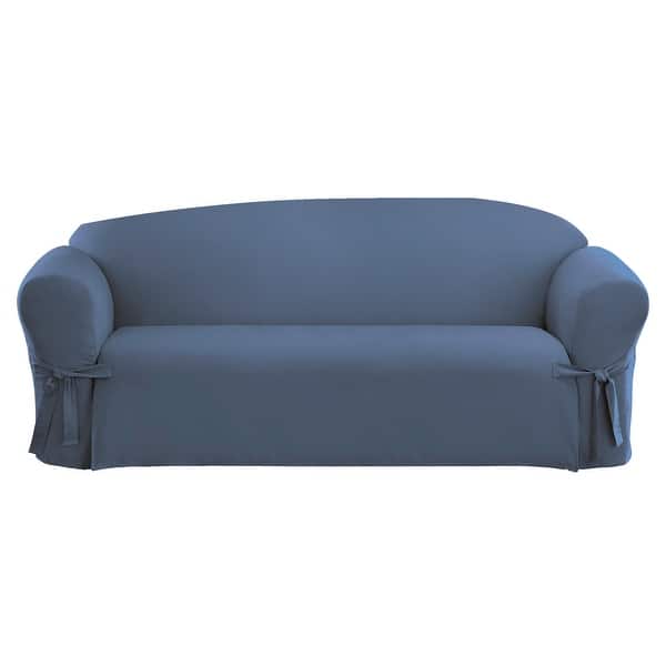SureFit Cotton Duck 1 Piece Sofa Slipcover Bed Bath & Beyond 38192260