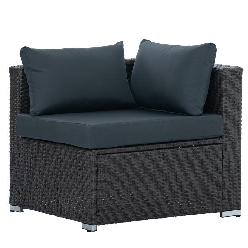 Outdoor Wicker Weaving Conversation Combo Set of 7