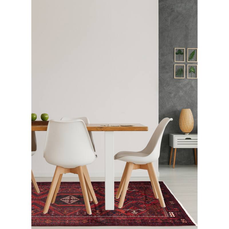 ECARPETGALLERY Hand-knotted Melis Vintage Red Wool Rug - 5'4 x 8'4