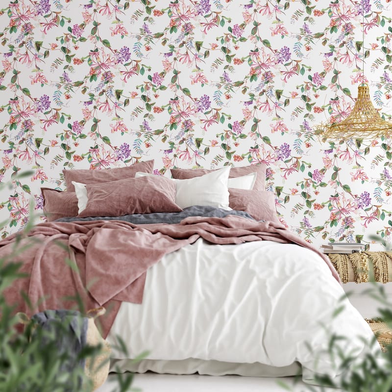 Galerie Wallcoverings Flora Summer Floral Bouquet Vinyl on Non-woven Matte Wallpaper Roll