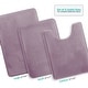 preview thumbnail 9 of 153, Empyrean Ultra Soft Plush Bathroom Rug - Non-Slip, Velvet, Memory Foam Bath Mat - Set of 2