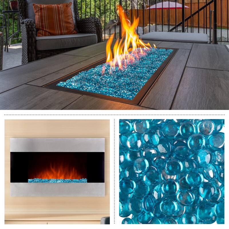 Pure Garden 10lbs Fire Pit Glass - Glass Rocks