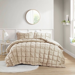 Intelligent Design Velvet Dream Puff 3 Piece Comforter Set