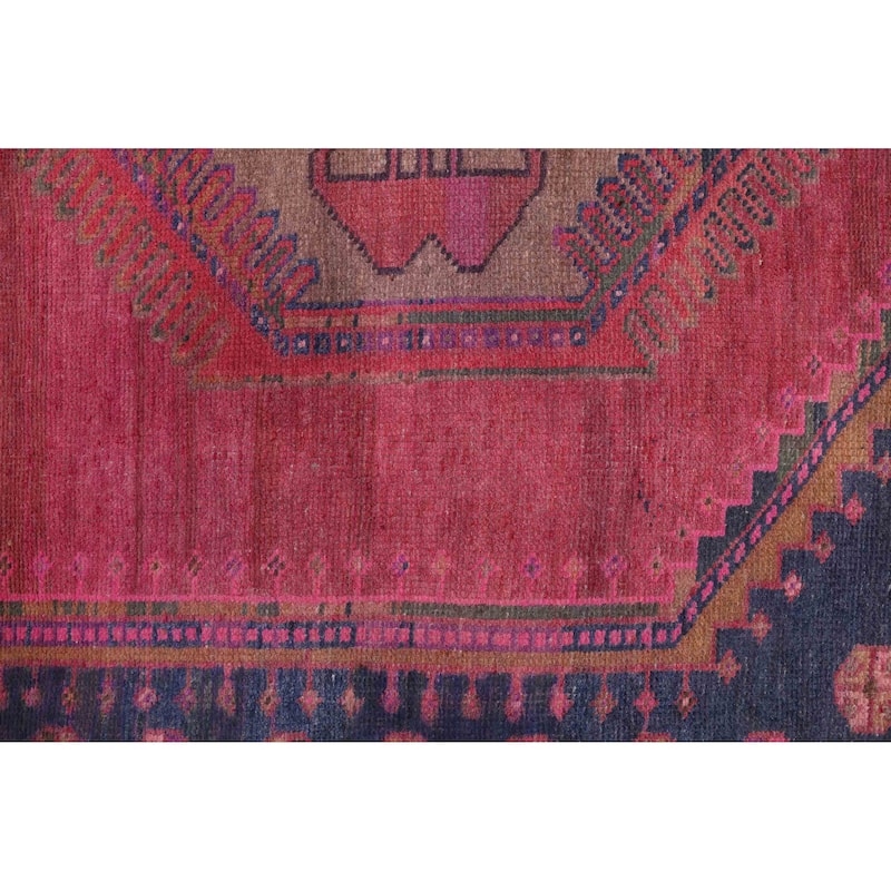 ECARPETGALLERY Hand-knotted Antalya Vintage Dark Pink Wool Rug - 5'4 x 9'2