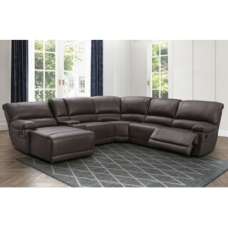 Abbysonabbyson Tuscan Tufted Top Grain Leather Chaise Sectional Two Tone Chestnut Brown Right Facing Dailymail