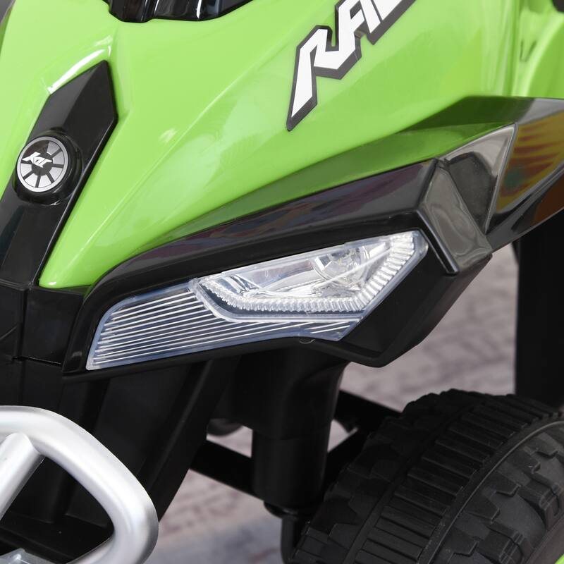 Kids Push Ride-On Sliding Car with Music, LED Lights & Wear-Resistant Wheels - Green