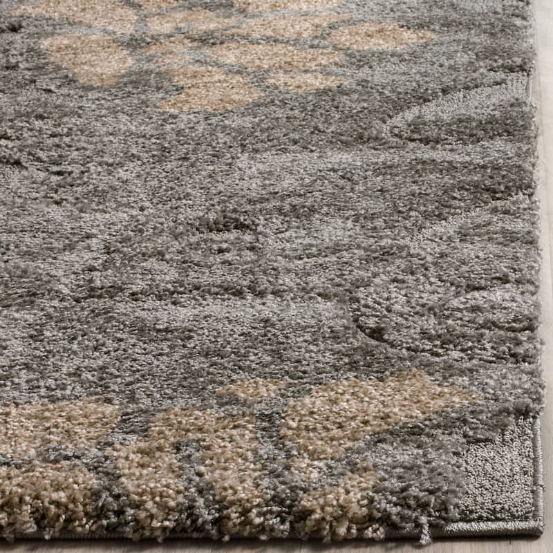 SAFAVIEH Florida Shag Nanny Floral Scroll 1.2-inch Thick Rug