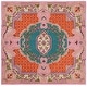 preview thumbnail 63 of 115, SAFAVIEH Handmade Bellagio Fronnie Oriental Medallion Wool Rug 3' Square - Blue/Pink - Square