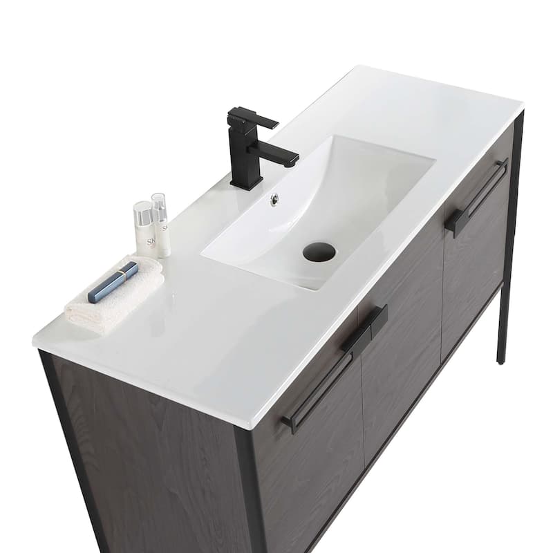 Fine Fixtures Oakville Bathroom Vanity with White Ceramic Sink