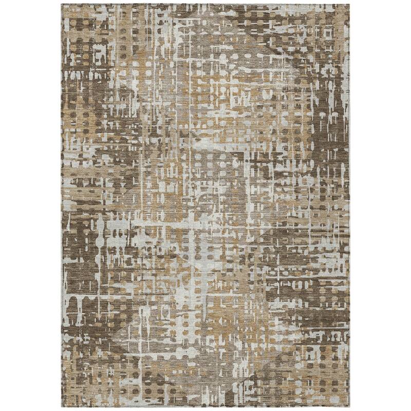 HomeRoots Geometric Transitional Rectangle Outdoor Rug