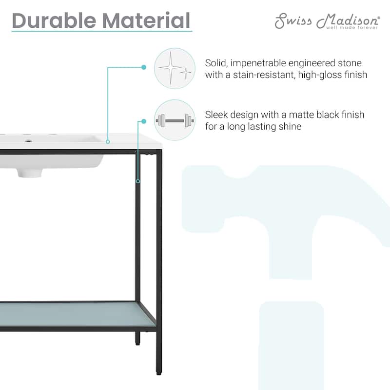 Swiss Madison SM-BV172 Pierre 18" Free Standing Double Basin Vanity