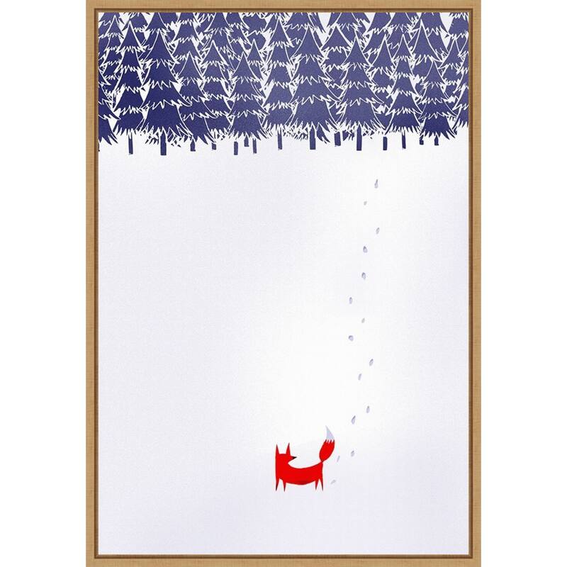 Alone In The Forest by Robert Farkas Framed Canvas Wall Art Print - Sylvie Natural