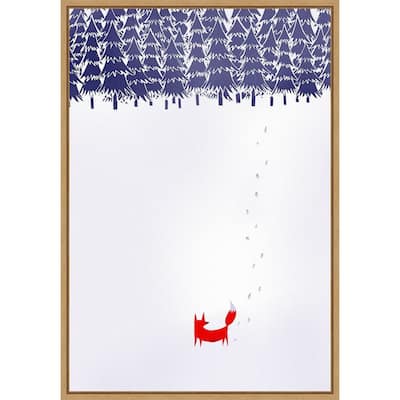 Alone In The Forest by Robert Farkas Framed Canvas Wall Art Print - Sylvie Natural