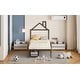 preview thumbnail 64 of 87, Metal Platform Bed with two drawers, House-Shaped Headboard Design for Kids, Boys and Girls