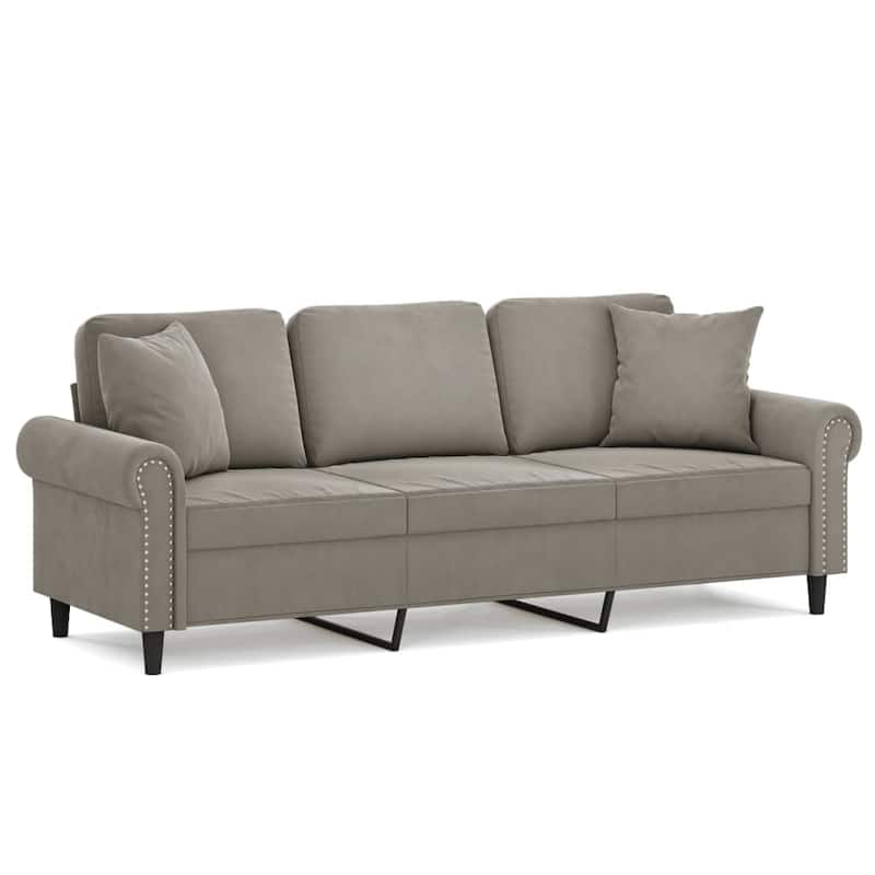 vidaXL Sofa Sectional Couch with Pillows and Cushions for Living Room Velvet