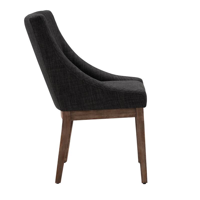 Voyager Button Tufted Slope Arm Linen Dining Chair (Set of 2) by iNSPIRE Q Artisan