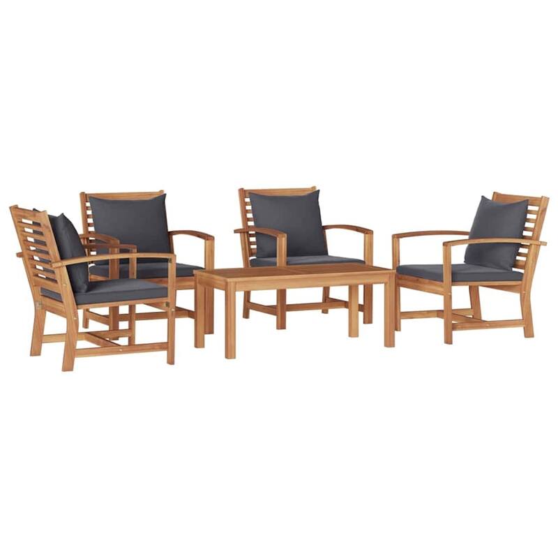 vidaXL Garden Sofa Set Natural Solid teak wood - 37 x 18 x 16