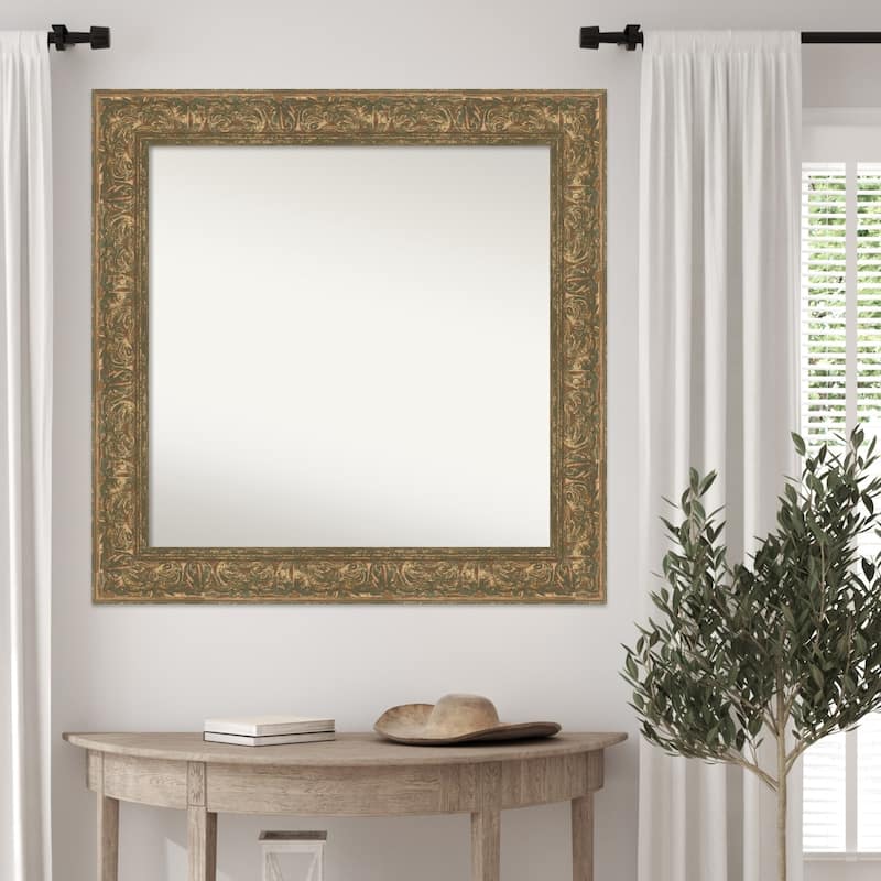 Luxe Non-Beveled Framed Wall Mirror