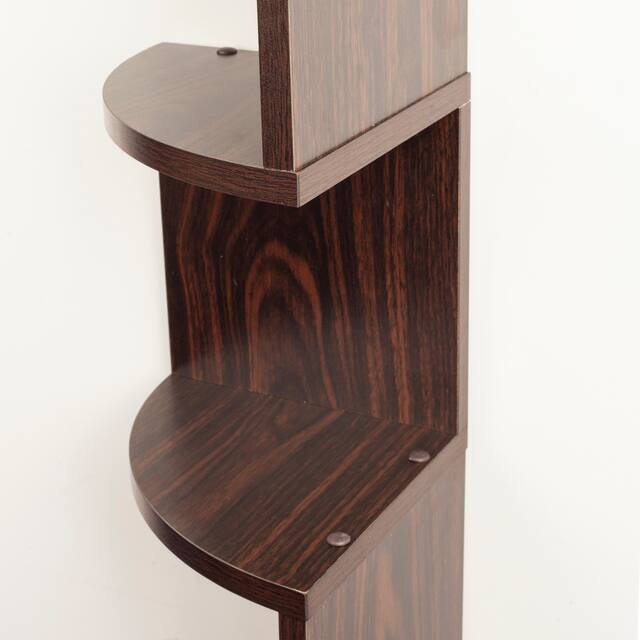 Danya B. Decorative 5-Tier Corner Floating Wall Mount Shelving Unit