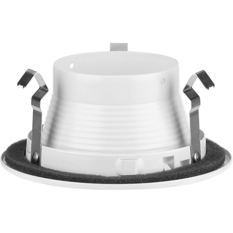 4 in. Satin White Recessed Step Baffle Trim for 4 in. Housing - Medium