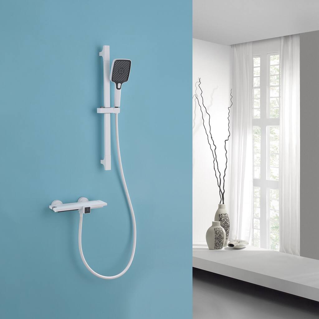 White Bathtub Faucet Shower Faucets System