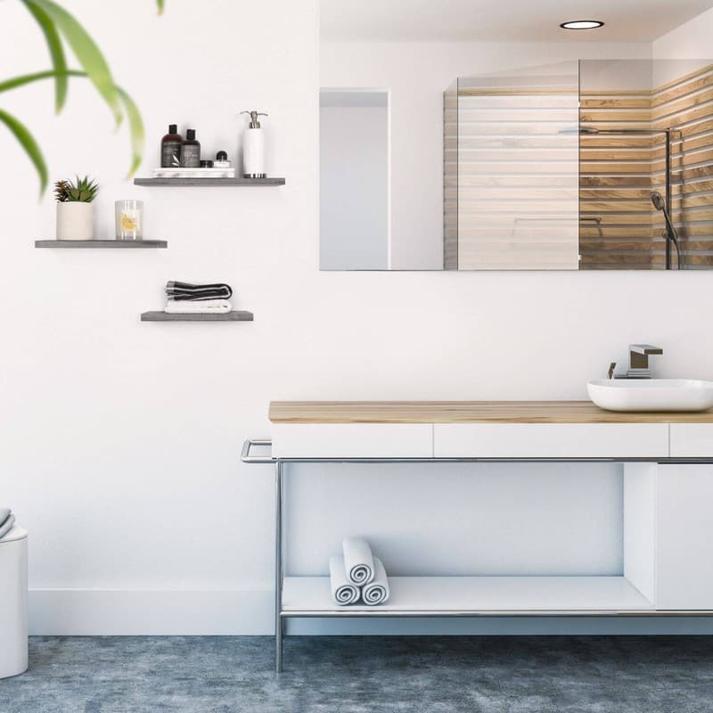 Wall Mounted Display Ledge Floating Wall Shelves Set of 3