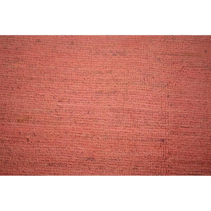 Pink Modern Gabbeh Oriental Area Rug Handmade Wool Carpet - 4'11" x 6'7"