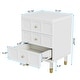 preview thumbnail 3 of 12, 3-Drawer Bedside Table Nightstand for Bedroom