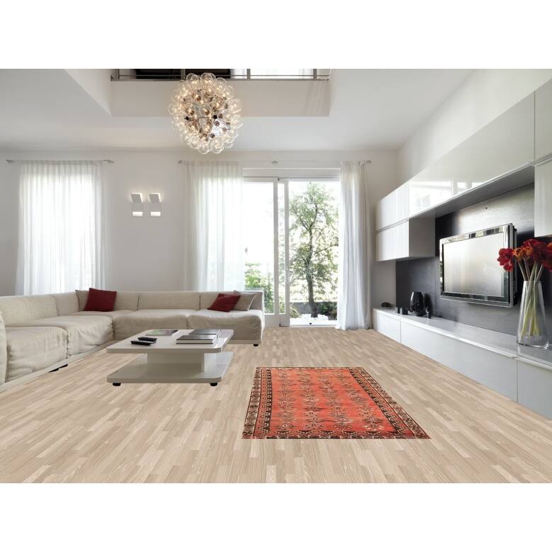 Hand Knotted Oriental 100% Wool Carpet Traditional All-Over Red Qashqai Area Rug - 9' 10'' X 4' 8''