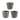 A&B Home Blue 5-inch Naturespire Cracked Patina Planters (Set of 3)