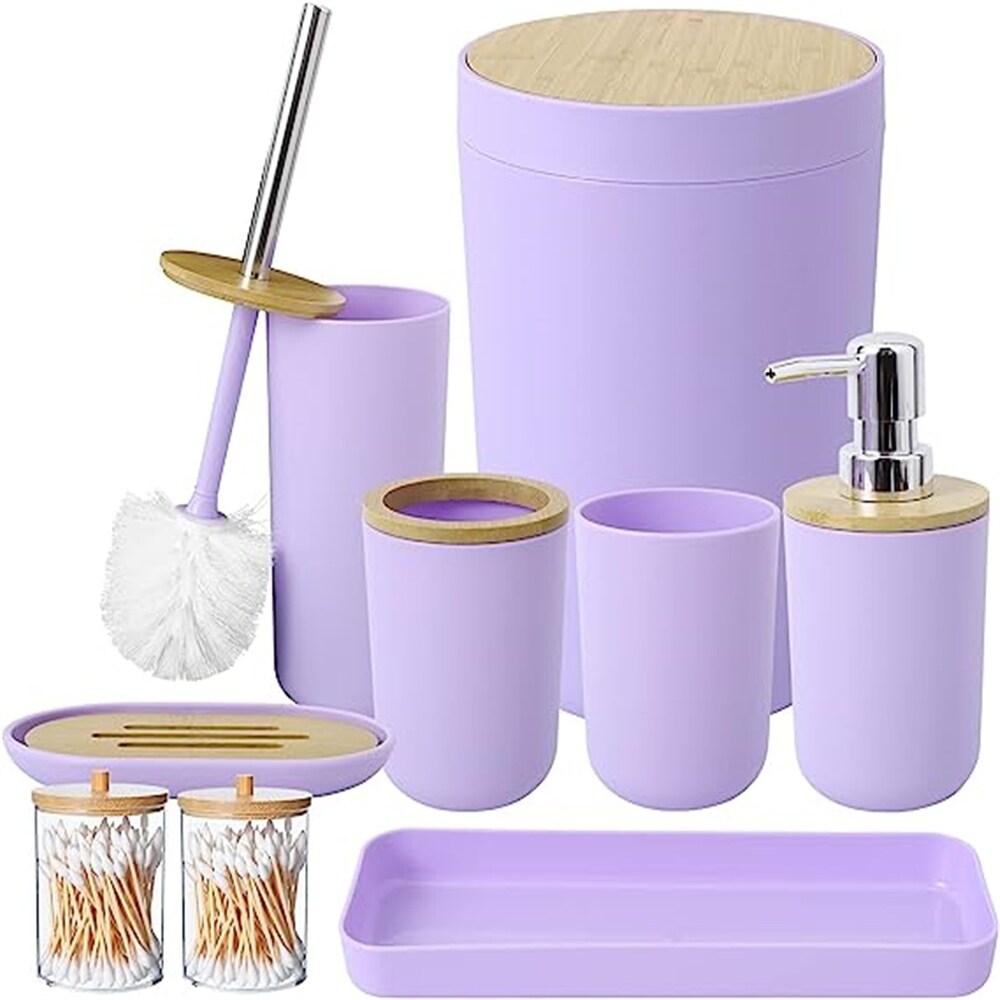 Purple bathroom discount set