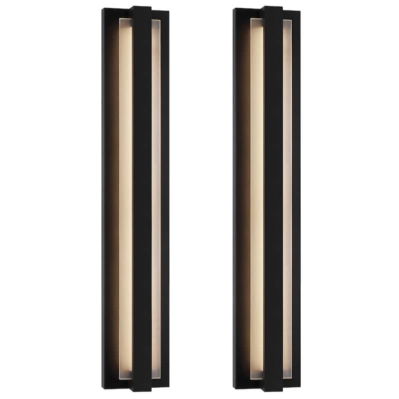 Modern Outdoor Wall Lights Exterior Lighting Fixtures With Glass Shade - 2Pack/31.5 inch