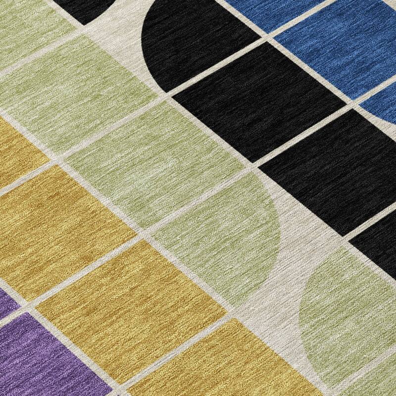 Machine Washable Indoor/ Outdoor Modern Finch Chantille Rug