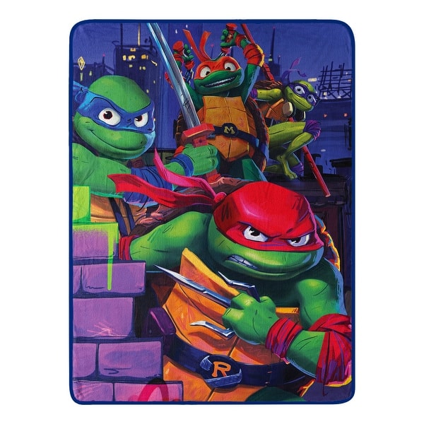 slide 2 of 5, Teenage Mutant Ninja Turtles Mm Mayhem Rules Micro Raschel Throw Blanket