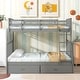 preview thumbnail 22 of 57, Twin over Full Wood Bunk Bed with Storage Drawers, Ladder and Safety Guard Rails