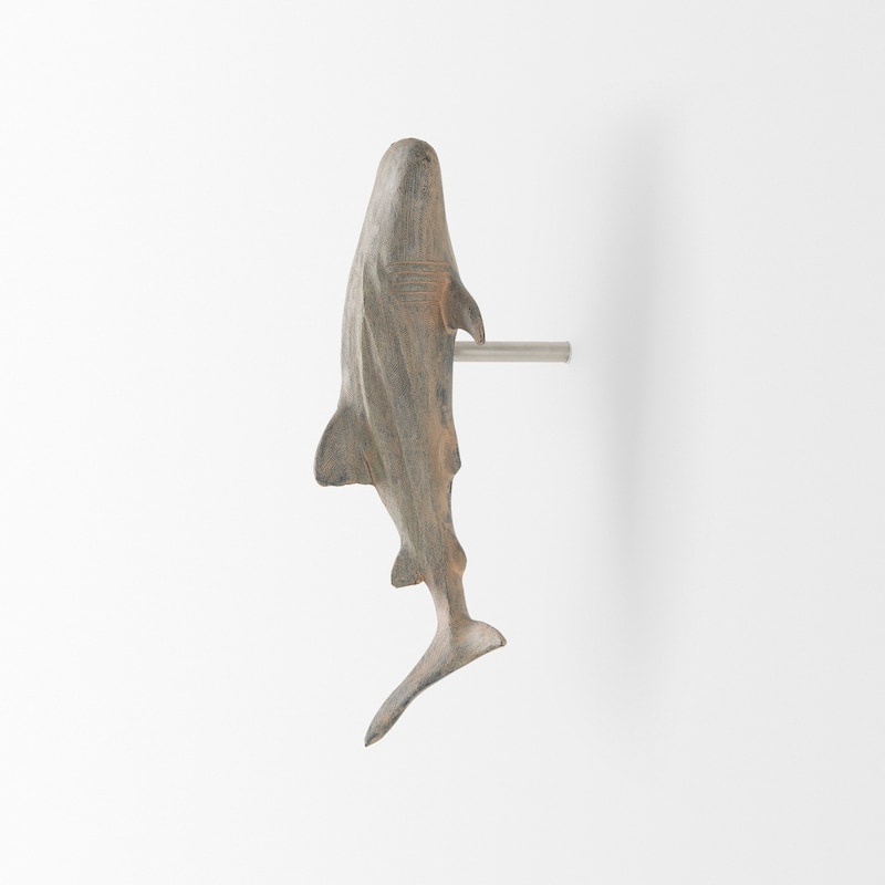Willa Grey Resin Imitation Whale Shark Wall Decor
