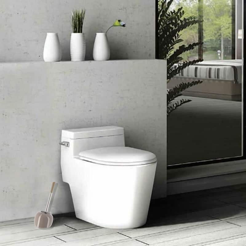 PISE Freestanding Toilet Brush and Holder Set - 15"H x 6"L x 6" W