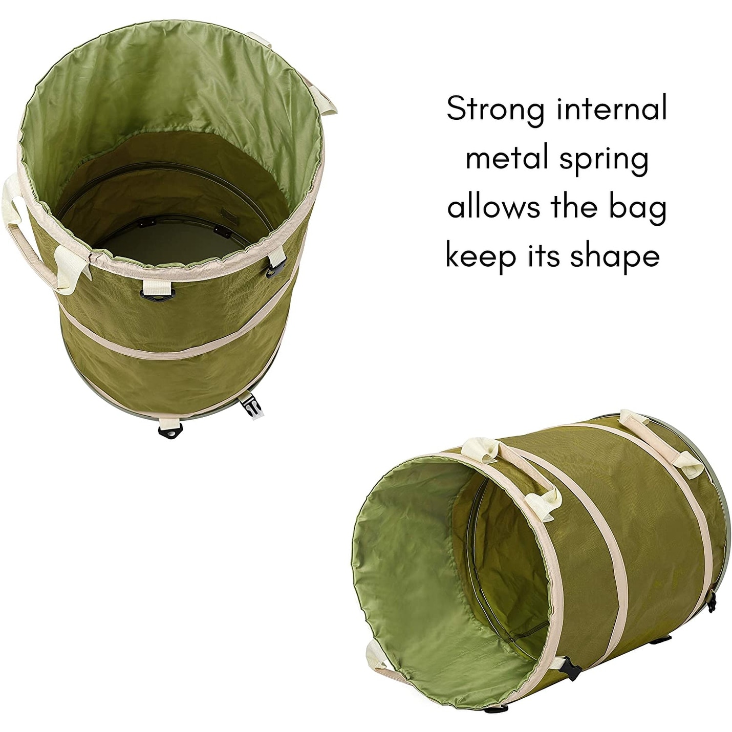 HG 113L Collapsible Trash Can 30 Gallon Recycling Large Leaf Garbage Bag  With