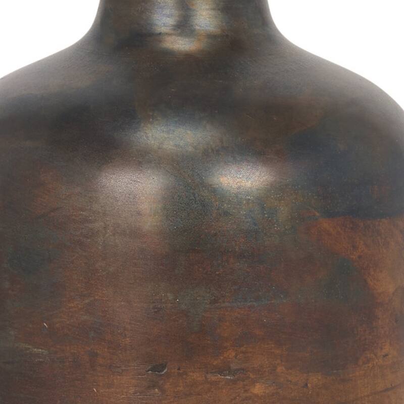 12" Gold Cylinder Metal Table Vase - 6.30