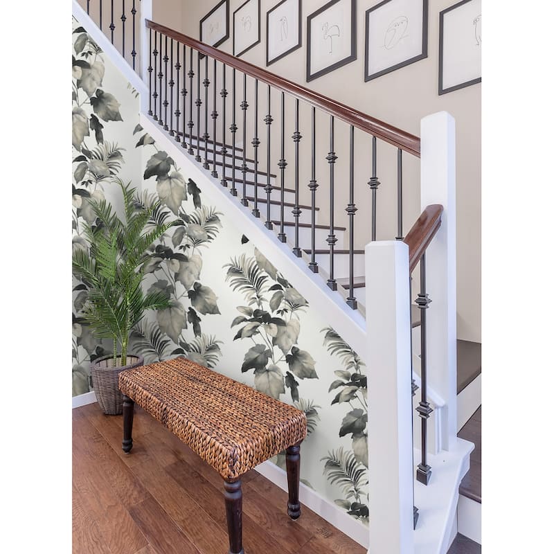 Harry & Grace Leaf Stripe Peel and Stick Wallpaper