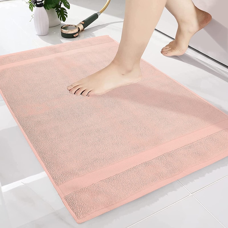 GOTS Certified Organic Cotton Feather Touch Quick Dry 900 GSM Bath Mat, 20"X33"