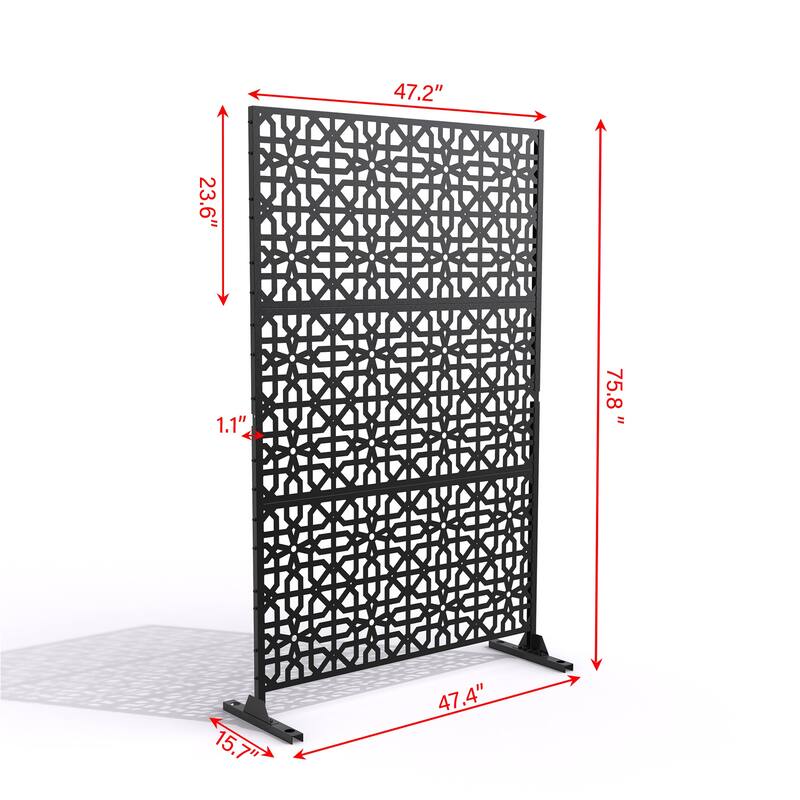 Outdoor Privacy Screen with Stand (Set of 2)