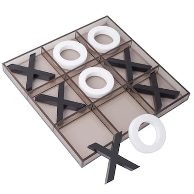 GSE™ 12" Giant Acrylic Tic Tac Toe Game Set for Kids and Adults. Great for Office, Living Guest Room, Coffee Table Décor Game