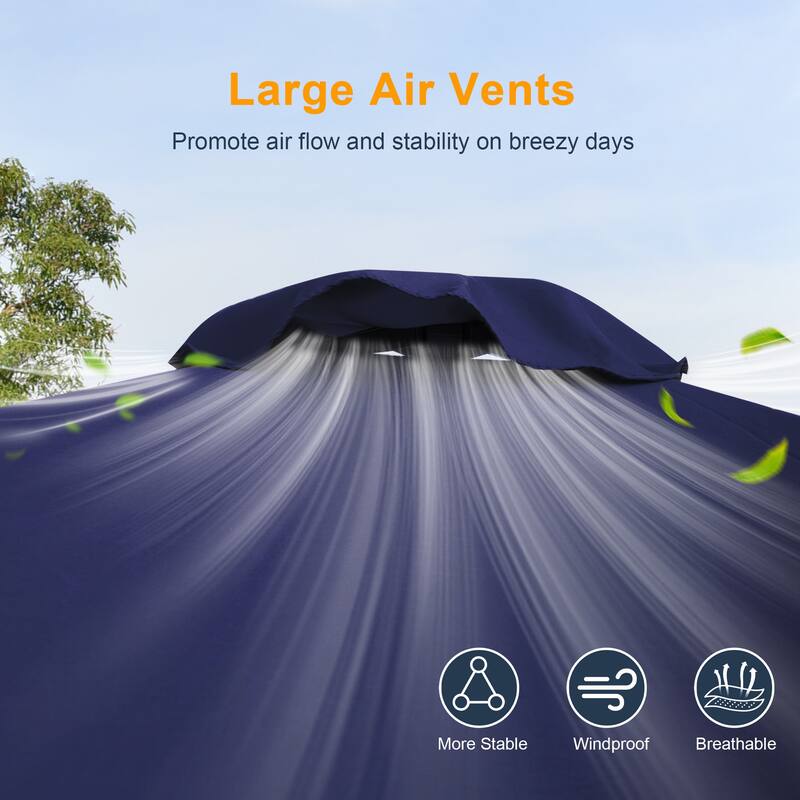LIVOOSUN 6x9Ft Patio Market Umbrella Weather-Resistant Table Umbrella