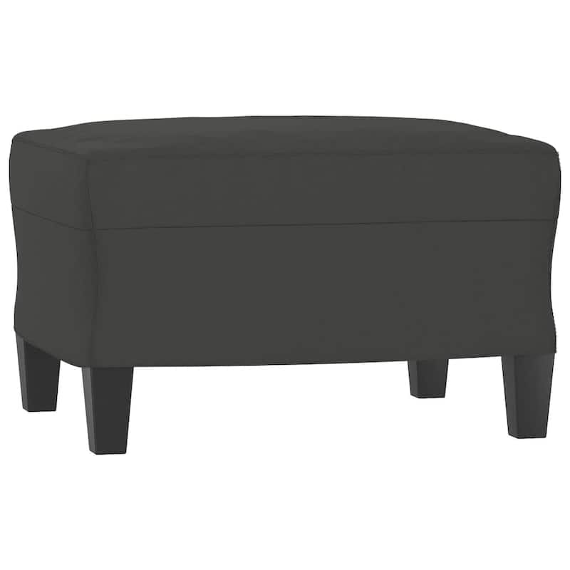 vidaXL Couch Modern Accent Upholstered Chair with Footstool Microfiber Fabric