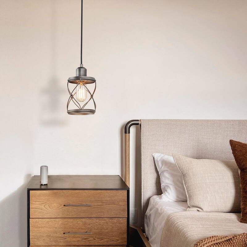 Modern Farmhouse 1-Light Pendant Light Industrial Mini Metal Lighting for Kitchen Island