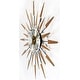 preview thumbnail 4 of 5, Satellite Starburst Mid-Century Modern Large 23 inch Wall Clock by Infinity Instruments - 23 x 2 x 23