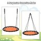 preview thumbnail 9 of 9, 40" Flying Saucer Round Swing Kids Play Set - Orange - 40"-63""