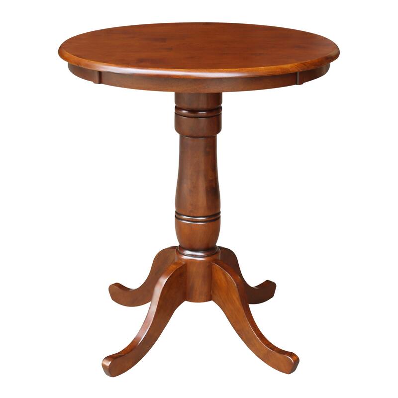 30" Round Pedestal Gathering Height Table with 2 Stools - 3 Piece Set